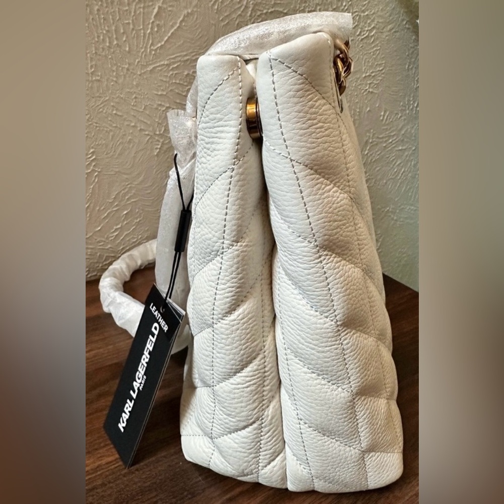 Karl Lagerfield NWT, Lafayette East West Tote/Shoulder Bag in Winter White - Picture 7 of 8